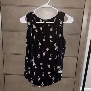 Banana Republic Black Floral Tank Top